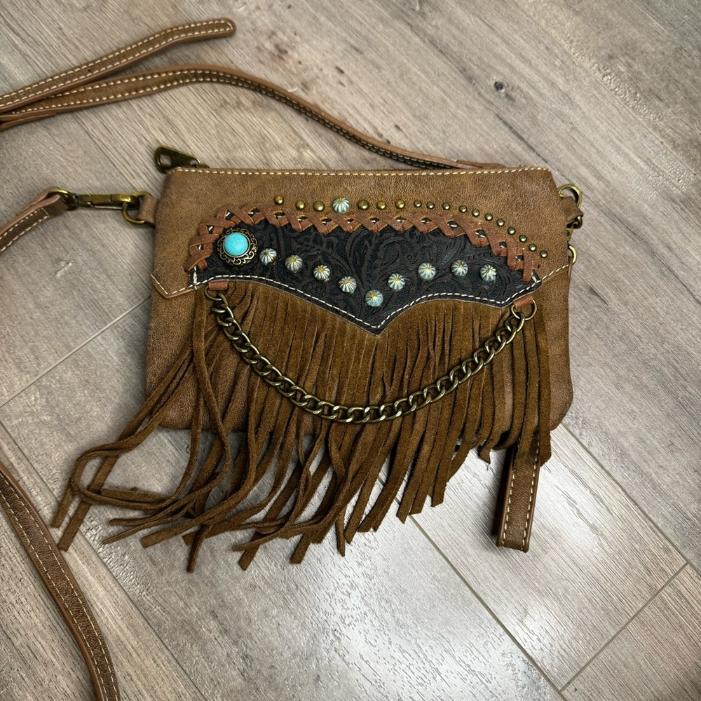 Montana West Crossbody Fringe Purse Western Brown Shoulder Bag Conceal Carry